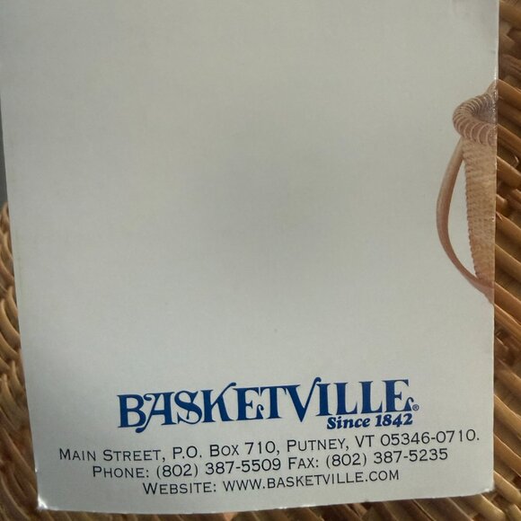 Nantucket Basket "Basketville" Tote VINTAGE - NEW - Picture 8 of 8